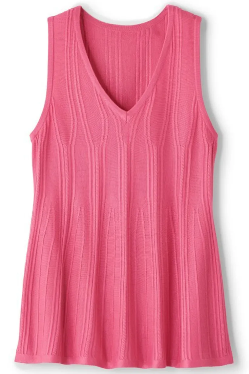 Felicity Peplum Sweater Tank<Soft Surroundings Hot