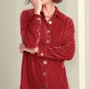 Filigree Velvet Boyfriend Shirt<Soft Surroundings Fashion