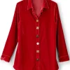 Filigree Velvet Boyfriend Shirt<Soft Surroundings Fashion