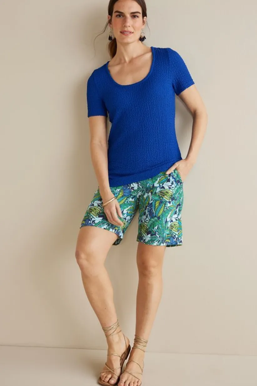 Flavia Linen Blend Shorts<Soft Surroundings Fashion