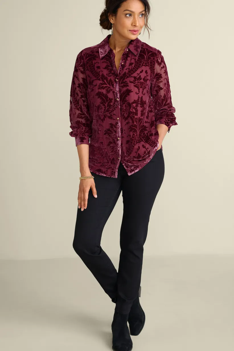 Floreat Velvet Shirt<Soft Surroundings Clearance