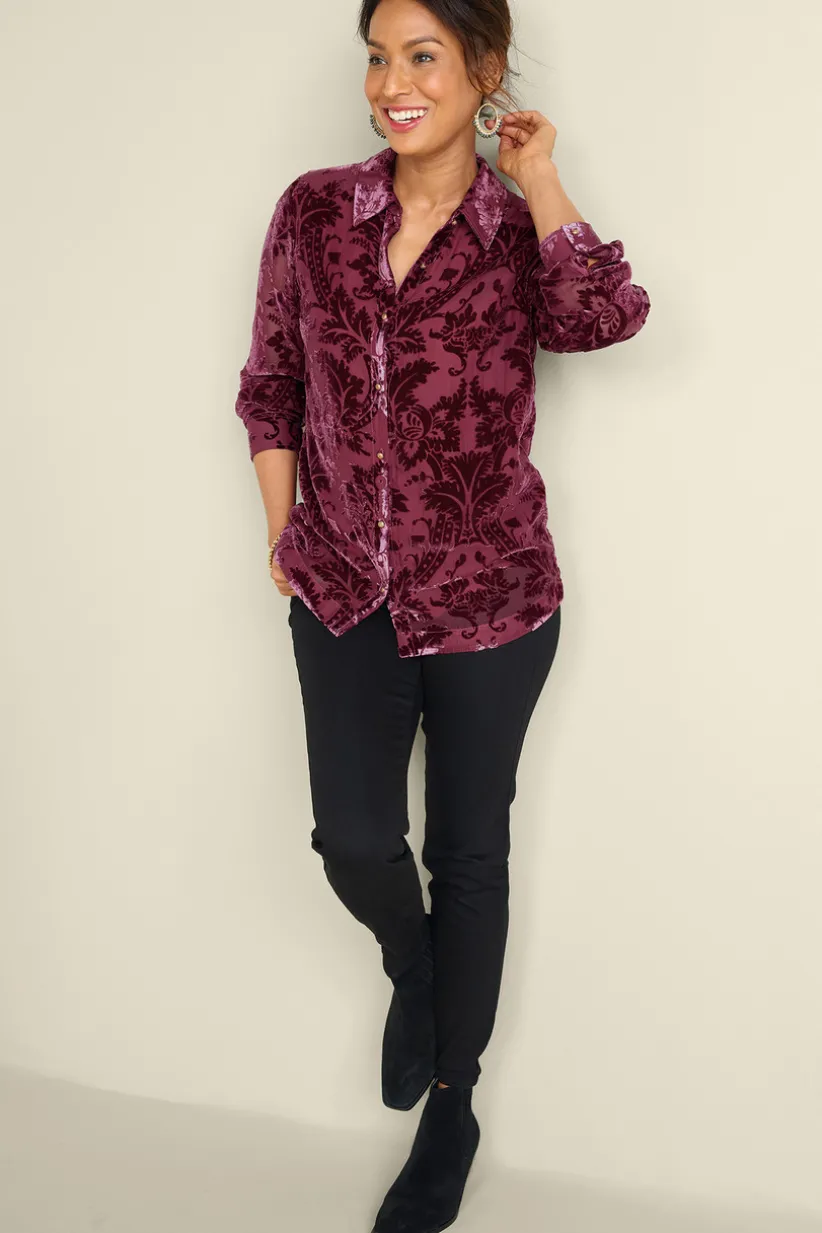 Floreat Velvet Shirt<Soft Surroundings Clearance