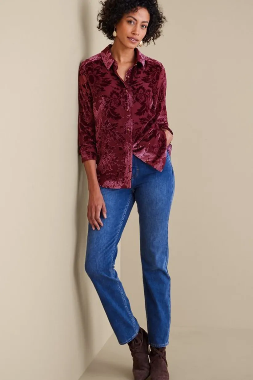 Floreat Velvet Shirt<Soft Surroundings Clearance