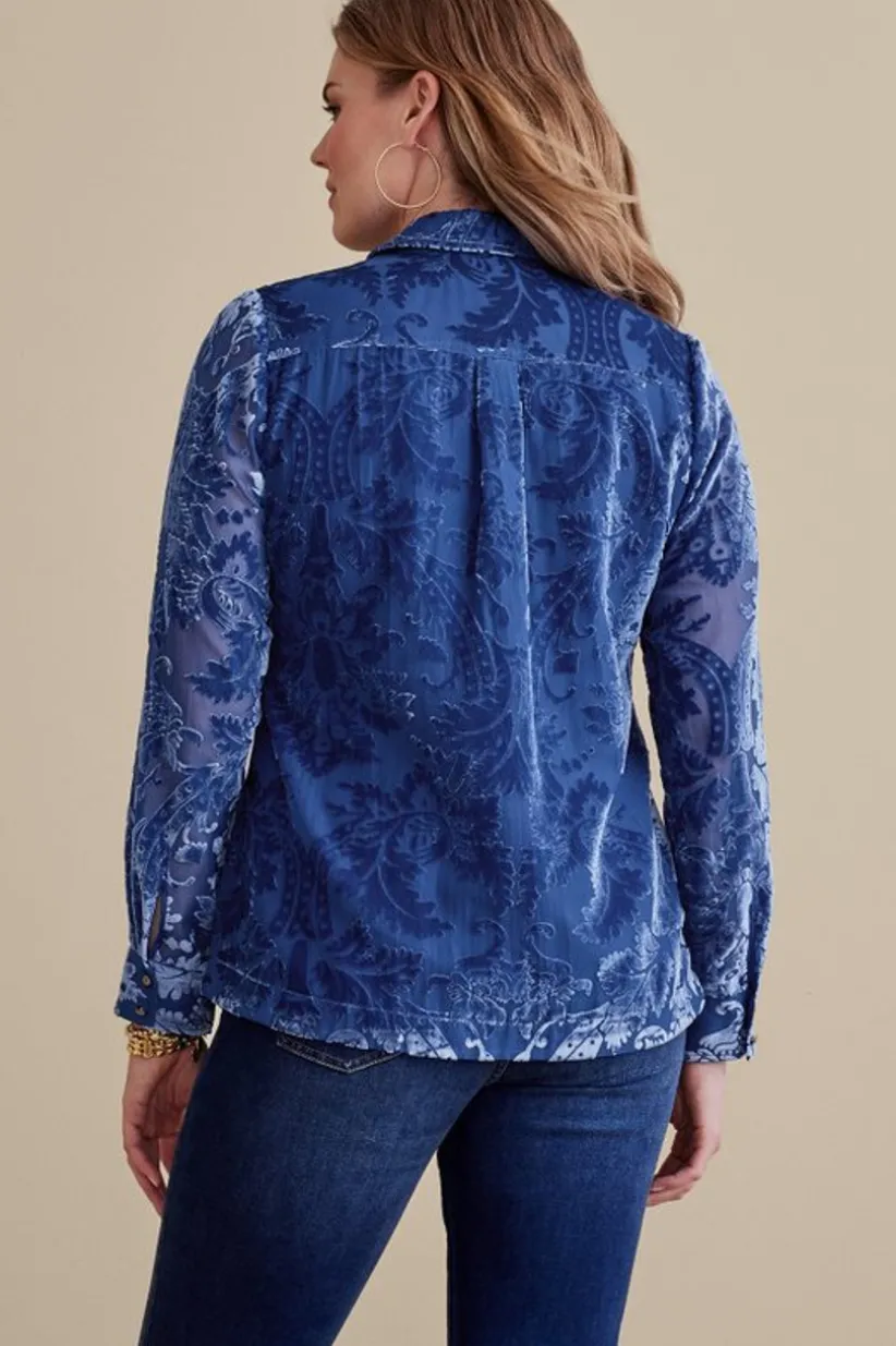 Floreat Velvet Shirt<Soft Surroundings Clearance