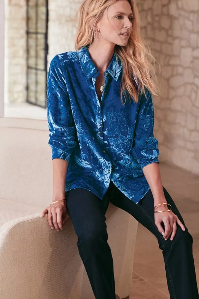 Floreat Velvet Shirt<Soft Surroundings Clearance