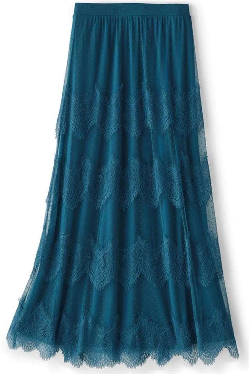 Frederica Lace Maxi Skirt<Soft Surroundings Clearance