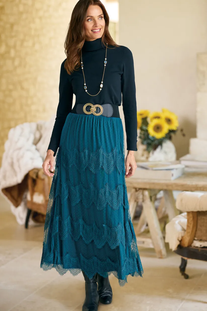 Frederica Lace Maxi Skirt<Soft Surroundings Clearance