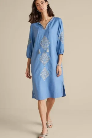 Hasana Linen Blend Midi Dress<Soft Surroundings Hot