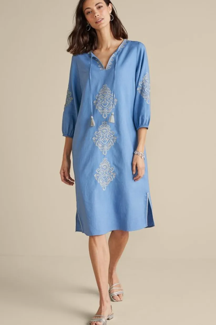 Hasana Linen Blend Midi Dress<Soft Surroundings Hot