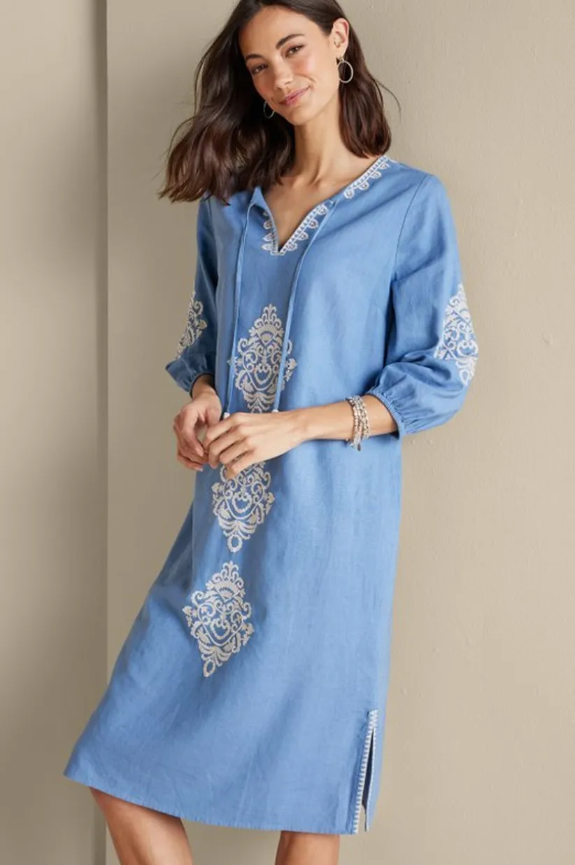 Hasana Linen Blend Midi Dress<Soft Surroundings Hot
