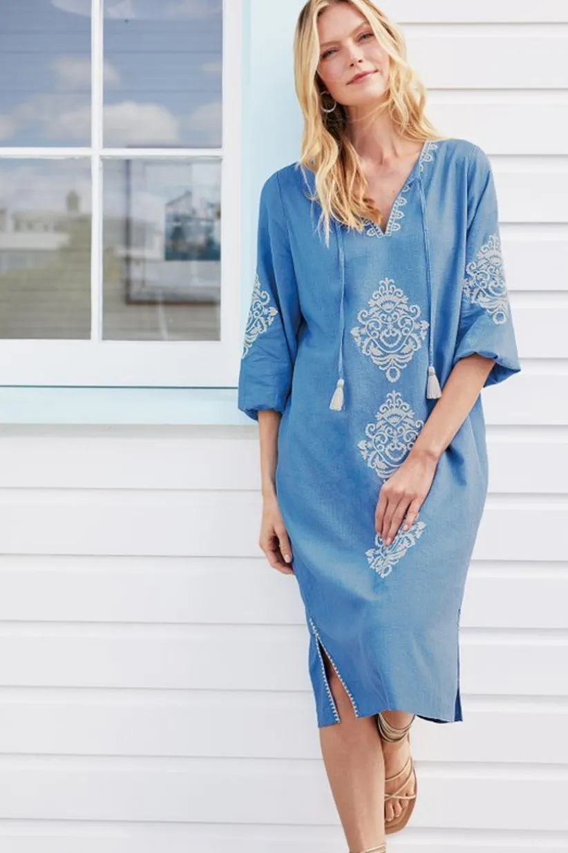 Hasana Linen Blend Midi Dress<Soft Surroundings Hot