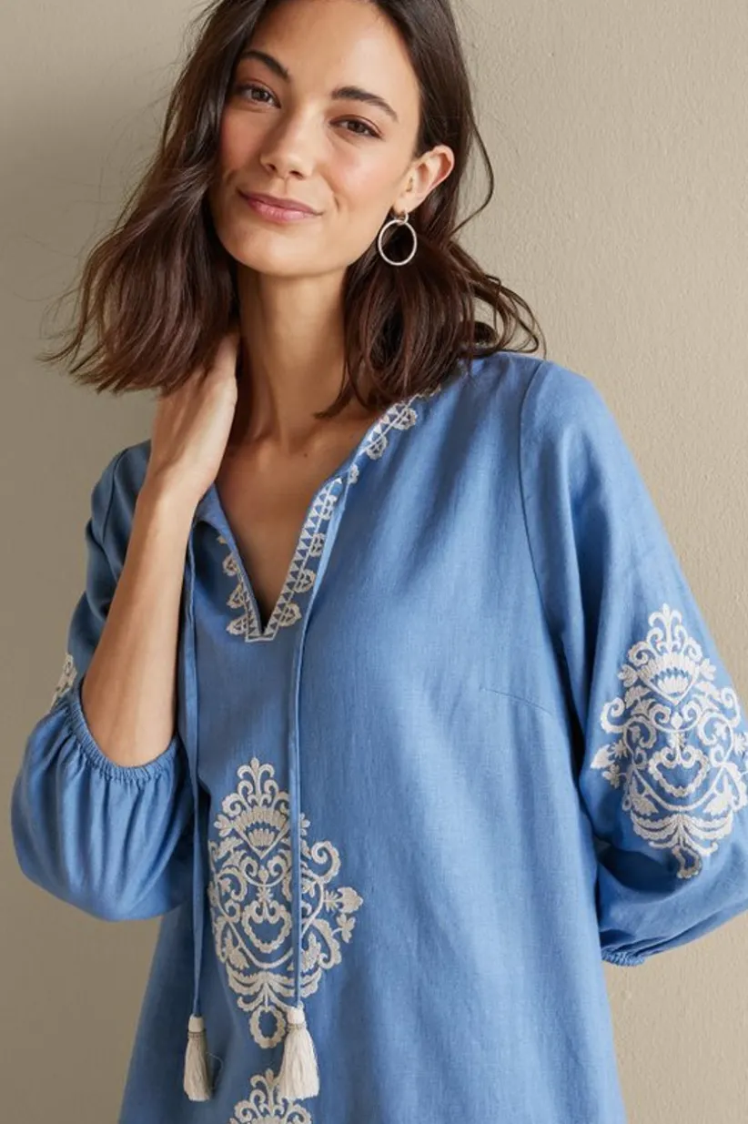 Hasana Linen Blend Midi Dress<Soft Surroundings Hot