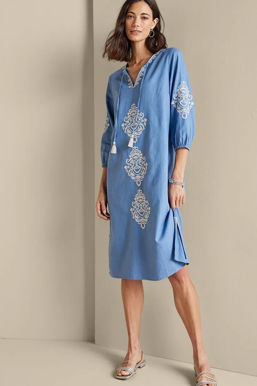 Hasana Linen Blend Midi Dress<Soft Surroundings Hot
