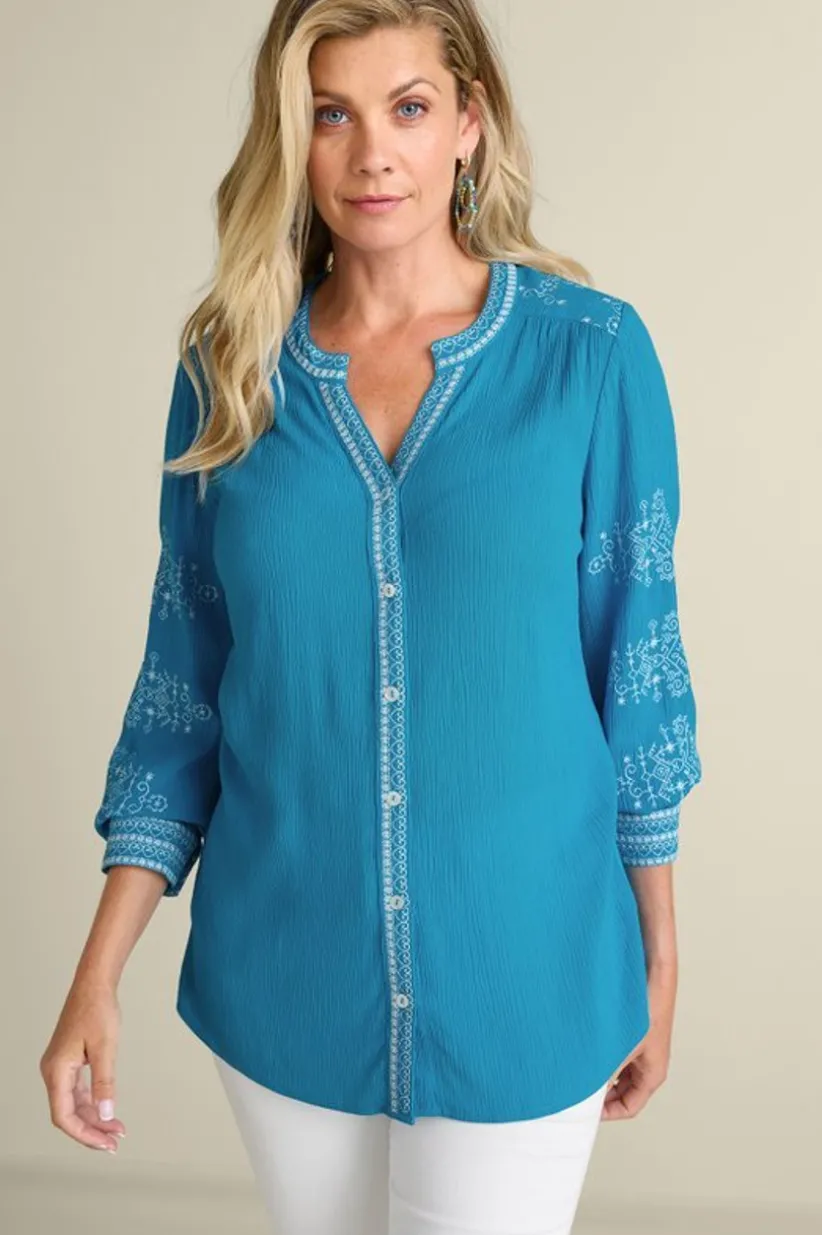 Imane Gauze Tunic<Soft Surroundings Outlet