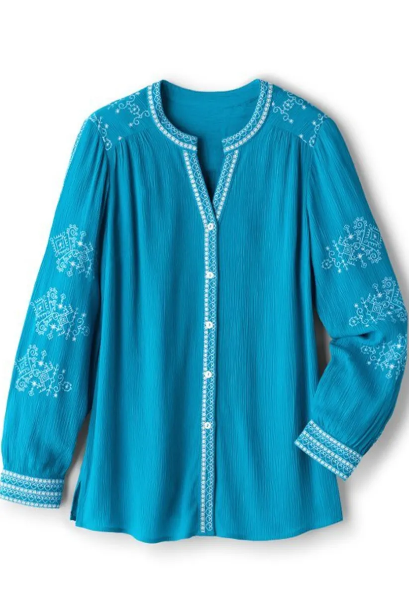 Imane Gauze Tunic<Soft Surroundings Outlet