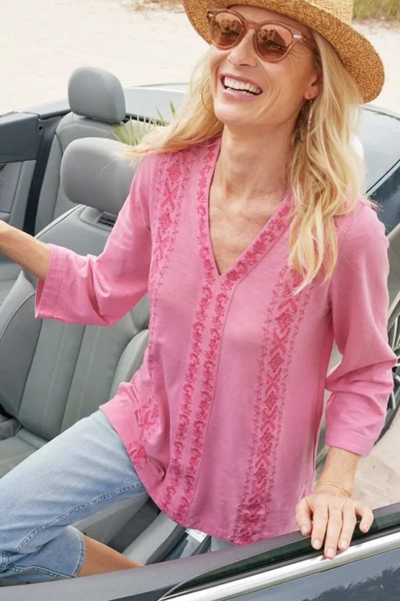 Ingrid Embroidered Tunic<Soft Surroundings Online