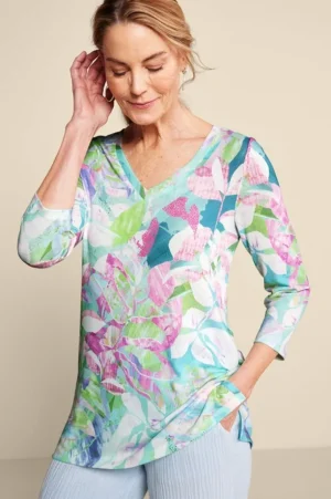 Iris 3/4 Sleeve Tunic<Soft Surroundings Hot