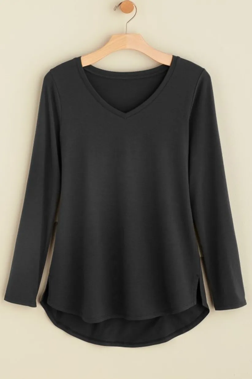 Isabel Pima Long Sleeve Tee<Soft Surroundings Sale