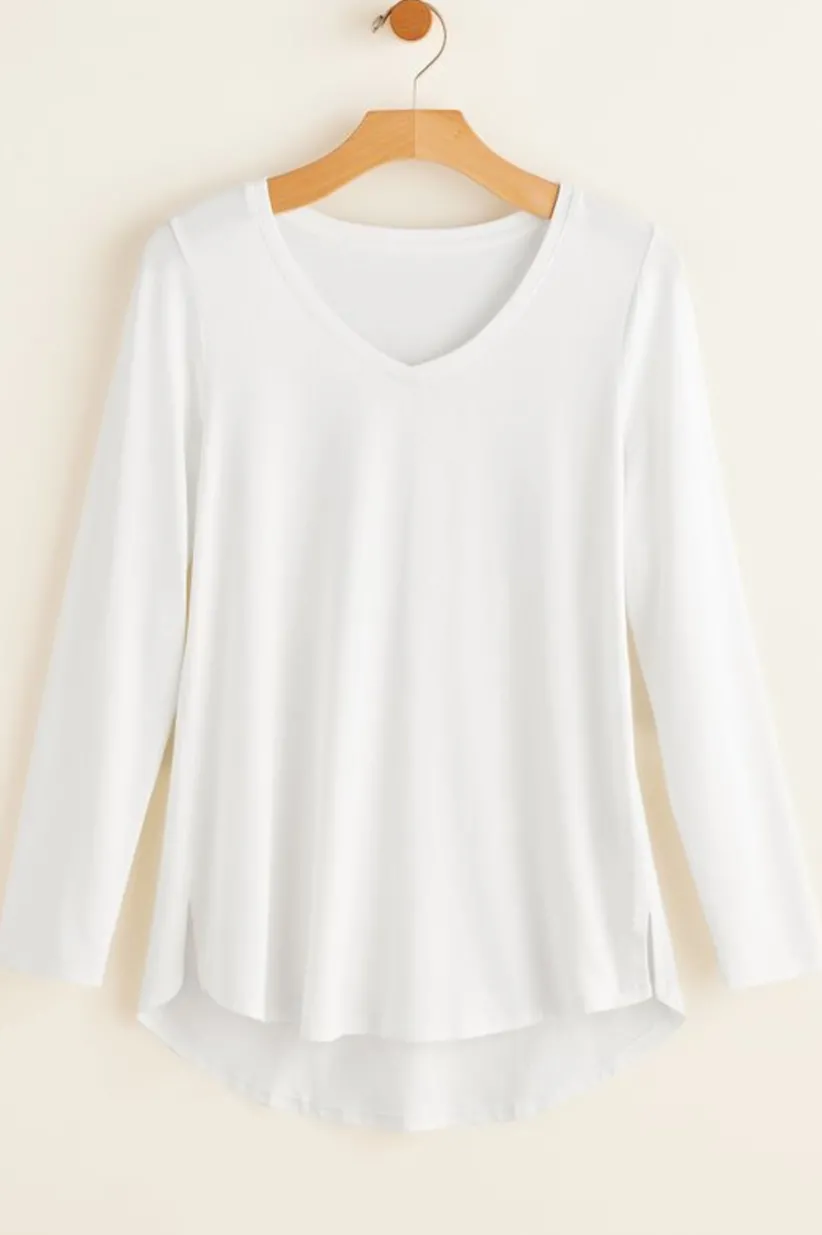 Isabel Pima Long Sleeve Tee<Soft Surroundings Sale