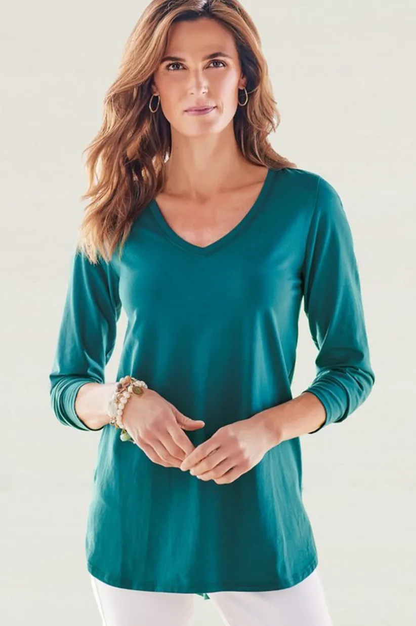 Isabel Pima Long Sleeve Tee<Soft Surroundings Sale