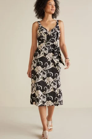 Isla Stretch Linen Midi Dress<Soft Surroundings Best