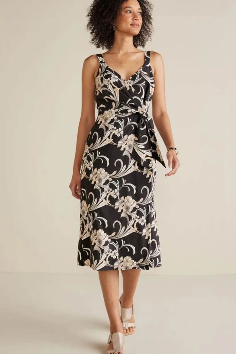 Isla Stretch Linen Midi Dress<Soft Surroundings Best