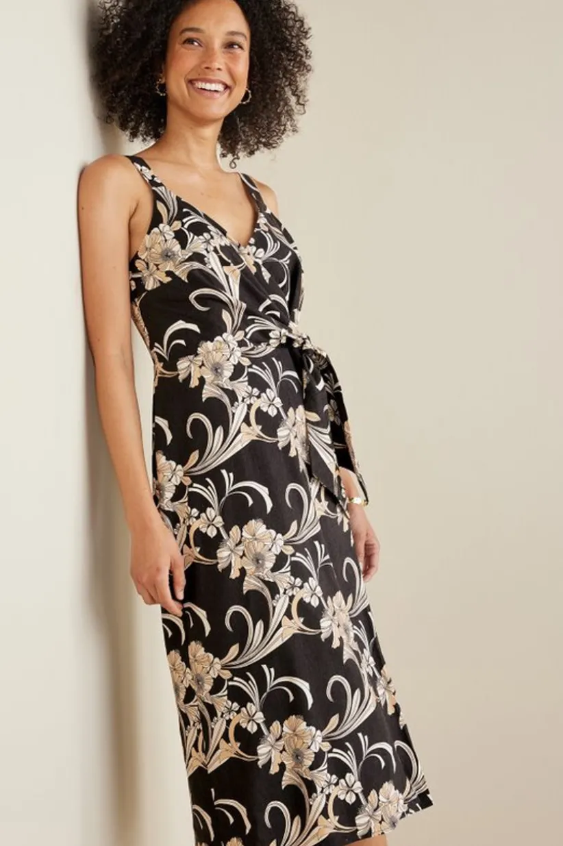 Isla Stretch Linen Midi Dress<Soft Surroundings Best