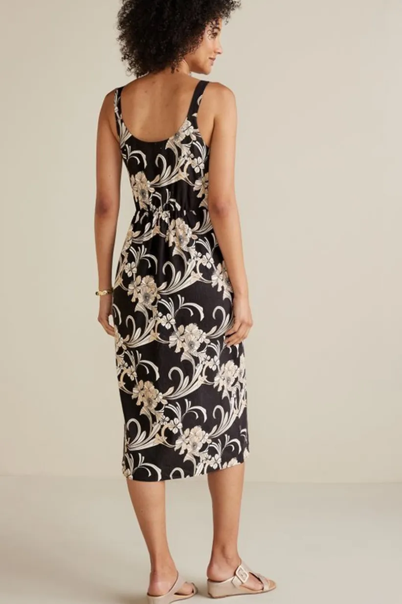 Isla Stretch Linen Midi Dress<Soft Surroundings Best