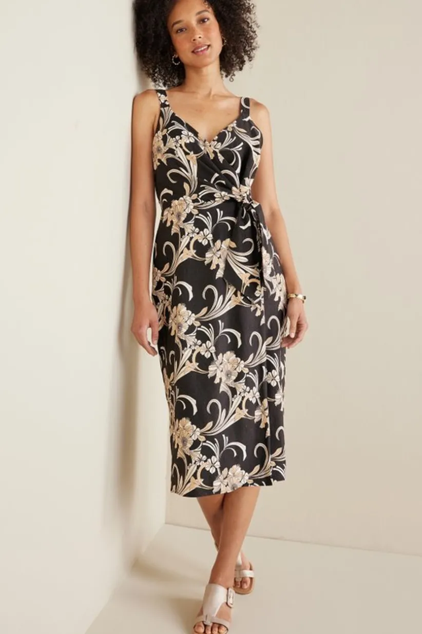 Isla Stretch Linen Midi Dress<Soft Surroundings Best