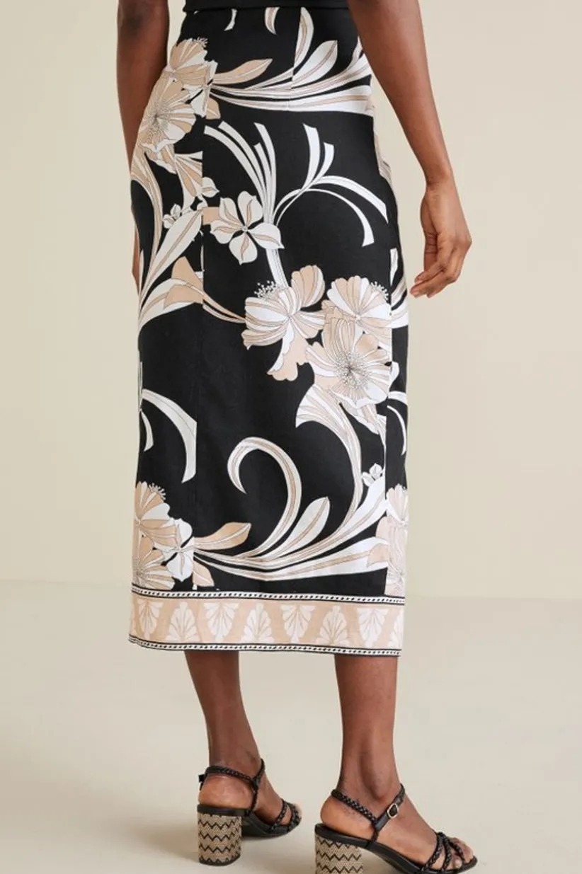 Isla Stretch Linen Midi Skirt<Soft Surroundings Outlet