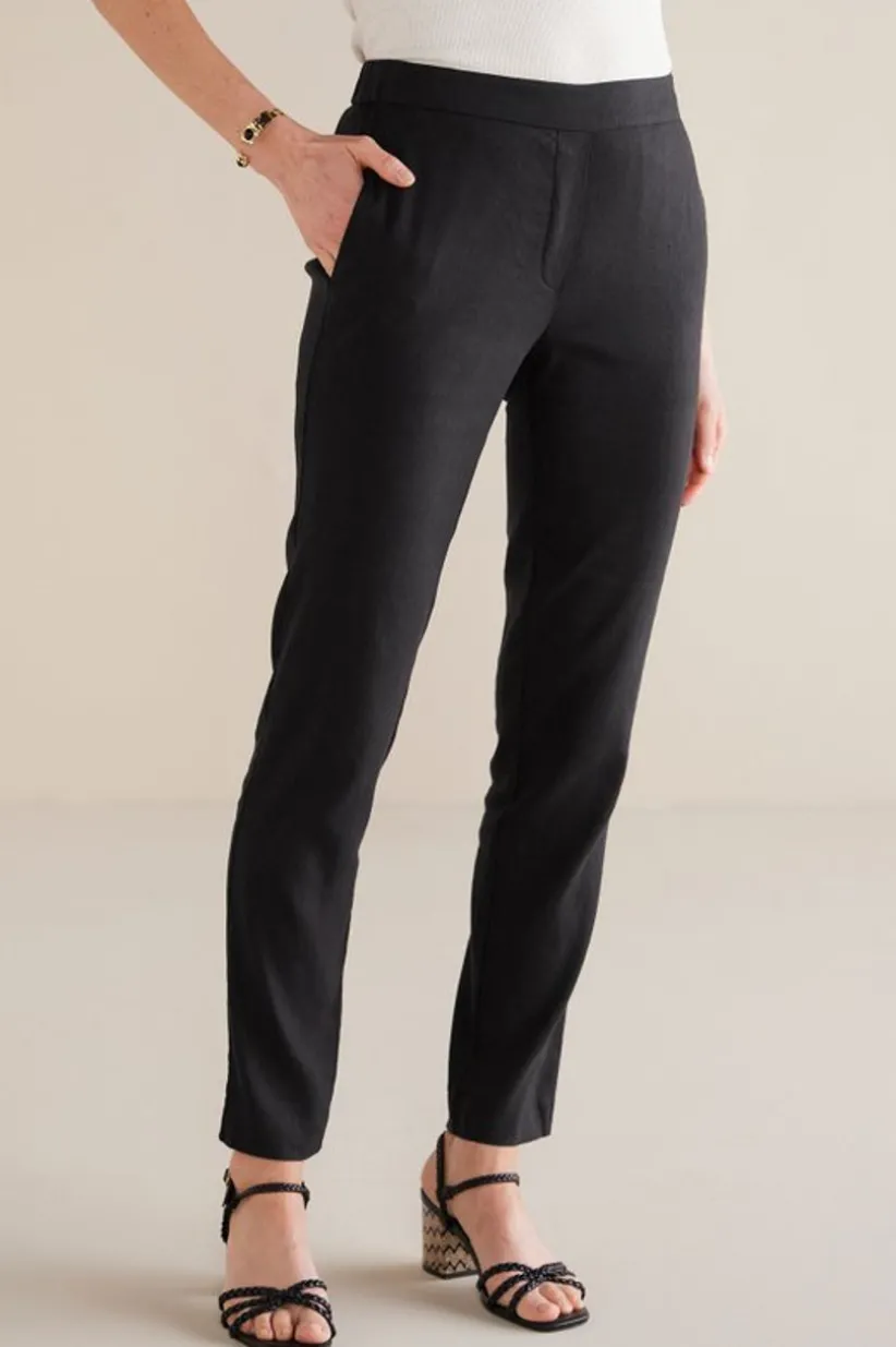 Isla Stretch Linen Slim Leg Pants<Soft Surroundings New