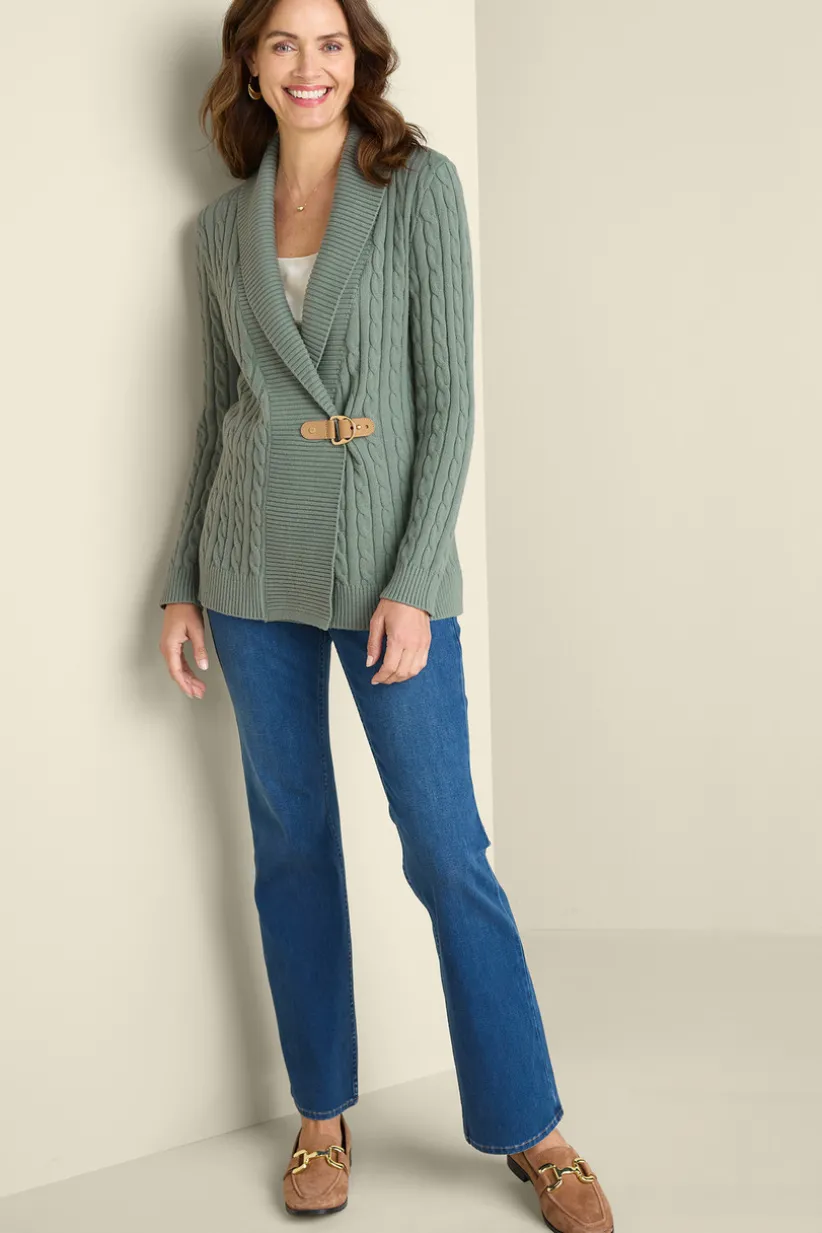 Ivey Cable Knit Cardigan<Soft Surroundings Hot
