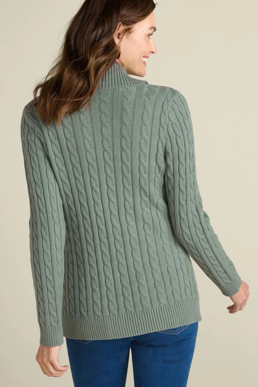 Ivey Cable Knit Cardigan<Soft Surroundings Hot