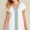 Izabel Embroidered Tee<Soft Surroundings Hot