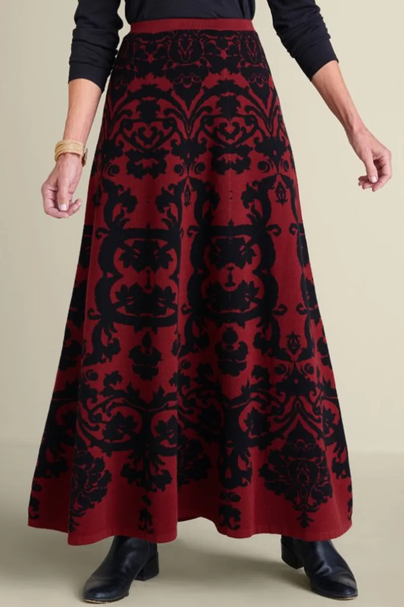 Jacobean Sweater Skirt<Soft Surroundings Clearance