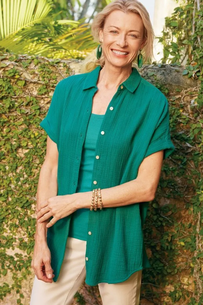 Je Veux Gauze Top<Soft Surroundings Clearance