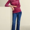 Jeanna Rosette Velvet Top<Soft Surroundings New