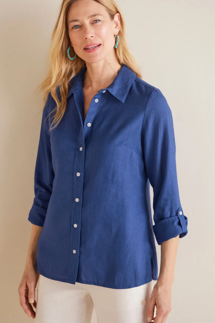 Jordan Linen Blend Shirt<Soft Surroundings Discount
