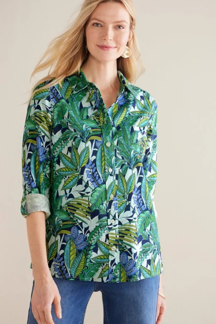 Jordan Linen Blend Shirt<Soft Surroundings Discount