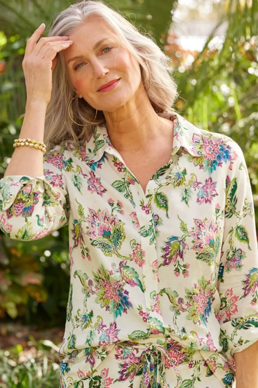 Jordan Linen Blend Shirt<Soft Surroundings Discount