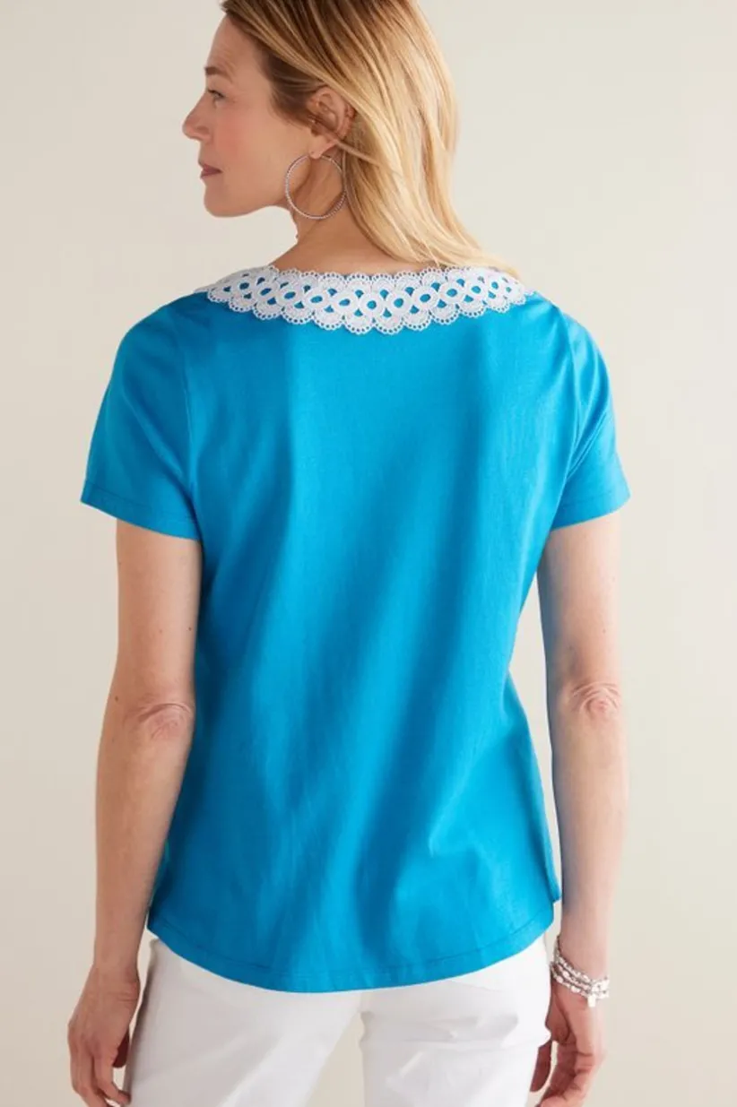 Kaitlyn Embellished Knit Tee<Soft Surroundings Outlet