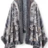 Katya Faux Fur Trim Wrap Scarf<Soft Surroundings Best