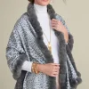 Katya Faux Fur Trim Wrap Scarf<Soft Surroundings Best