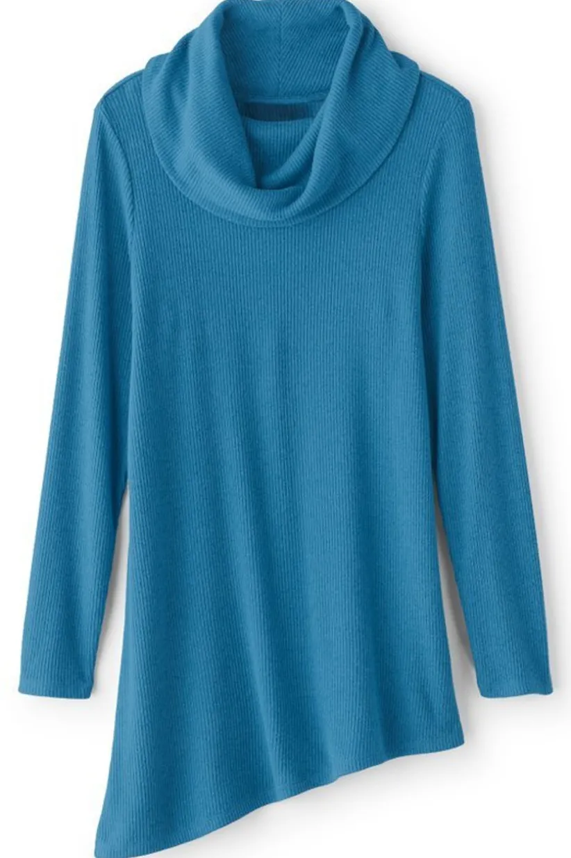 Kayla Rib Knit Cowl Neck Tunic<Soft Surroundings New