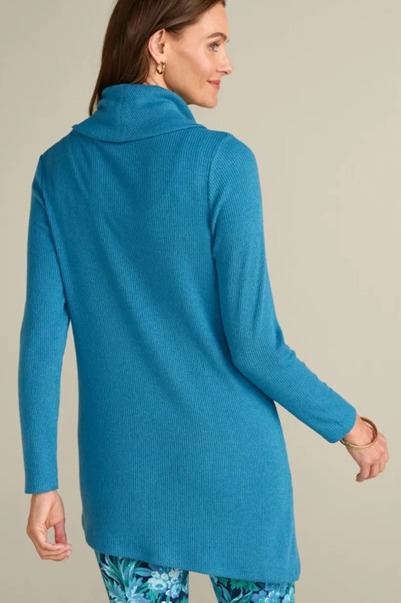 Kayla Rib Knit Cowl Neck Tunic<Soft Surroundings New