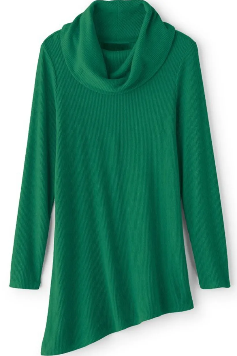 Kayla Rib Knit Cowl Neck Tunic<Soft Surroundings New