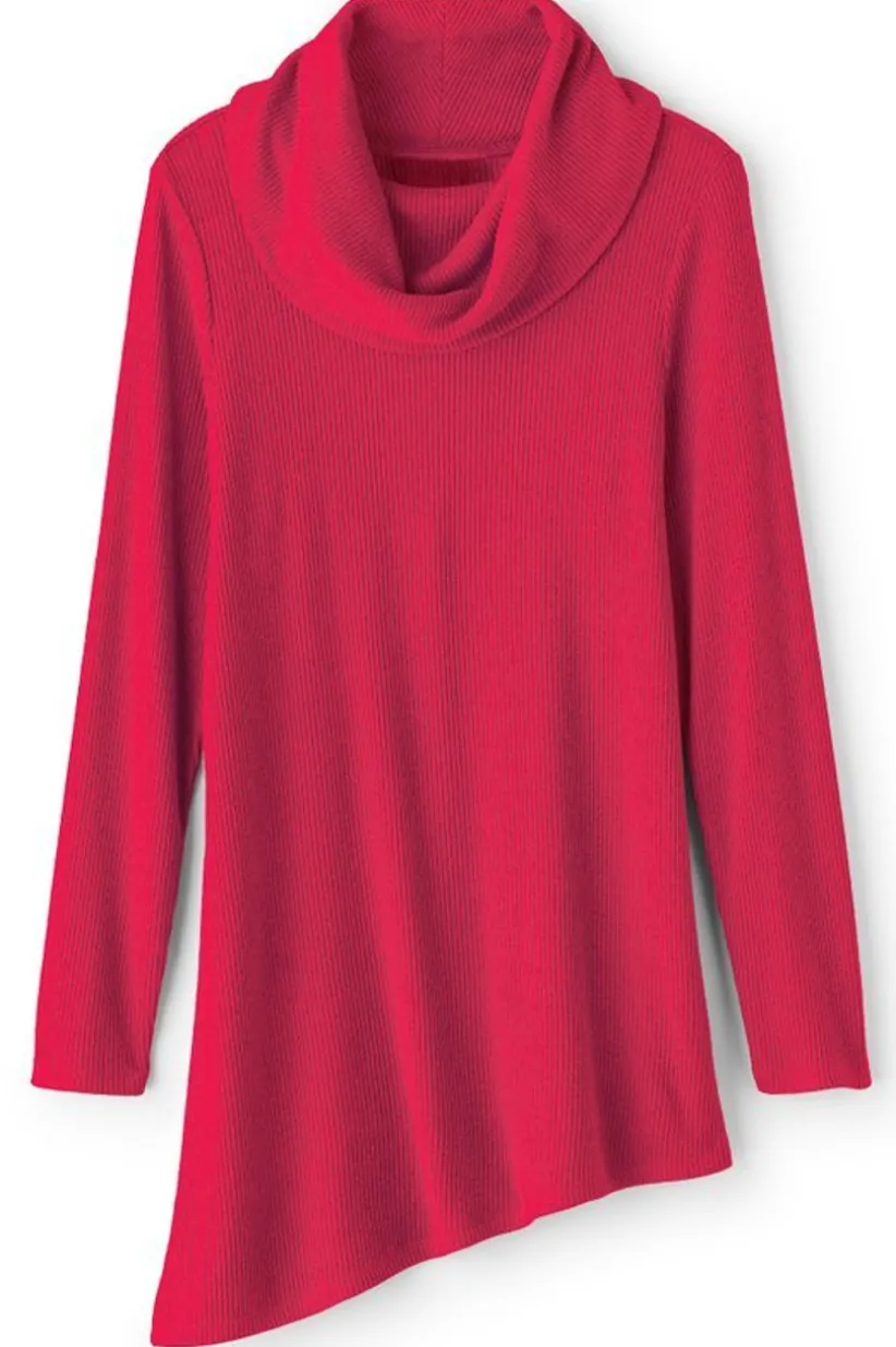 Kayla Rib Knit Cowl Neck Tunic<Soft Surroundings New