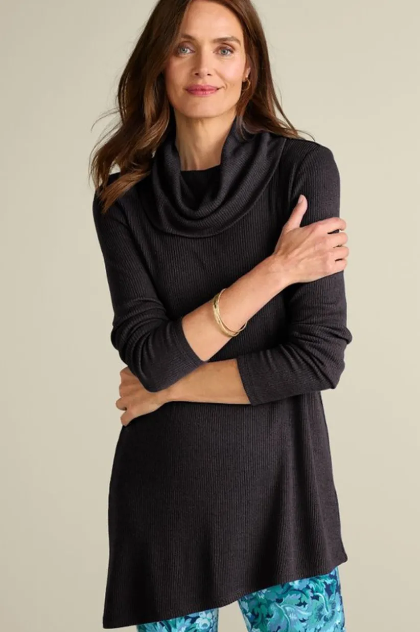 Kayla Rib Knit Cowl Neck Tunic<Soft Surroundings New