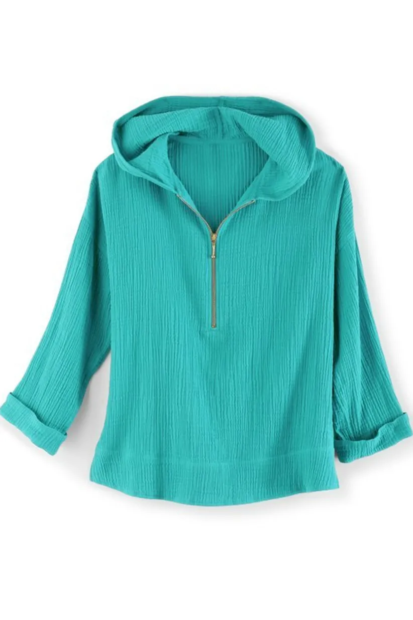 Kemia Gauze Hoodie<Soft Surroundings Fashion