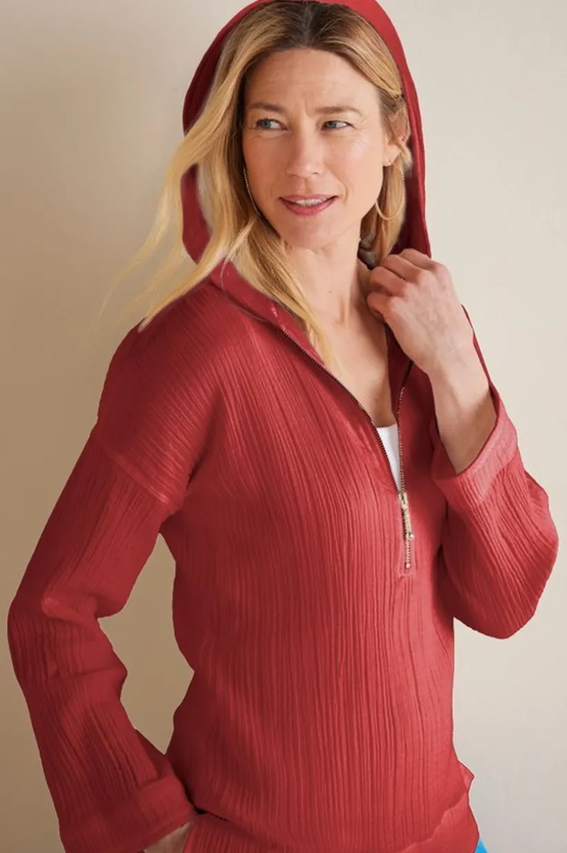 Kemia Gauze Hoodie<Soft Surroundings Fashion